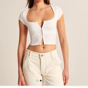 Abercrombie and Fitch Seamless Fabric Corset Top size small